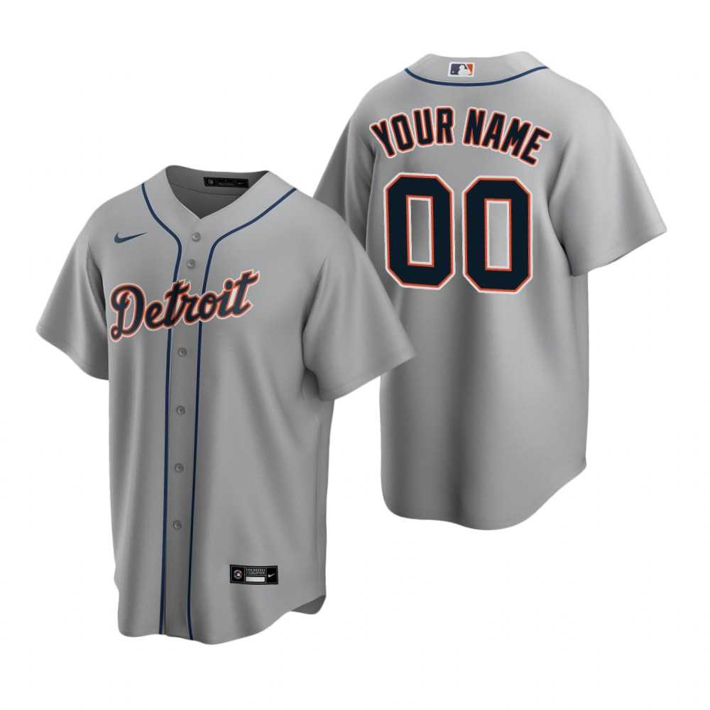 Detroit Tigers Customized Nike Gray Stitched MLB Cool Base Road Jersey,We sell and wholesale Detroit Tigers Customized Nike Gray Stitched MLB Cool Base Road Jersey on line form chian!